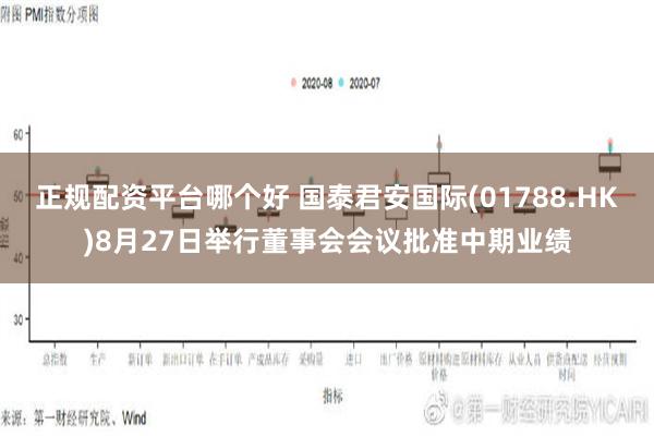 正规配资平台哪个好 国泰君安国际(01788.HK)8月27日举行董事会会议批准中期业绩