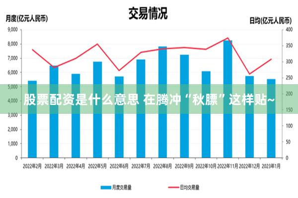 股票配资是什么意思 在腾冲“秋膘”这样贴~