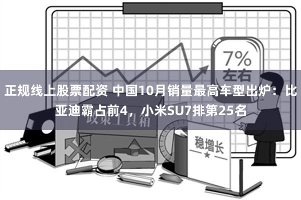 正规线上股票配资 中国10月销量最高车型出炉：比亚迪霸占前4，小米SU7排第25名