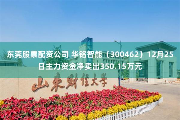 东莞股票配资公司 华铭智能（300462）12月25日主力资金净卖出350.15万元